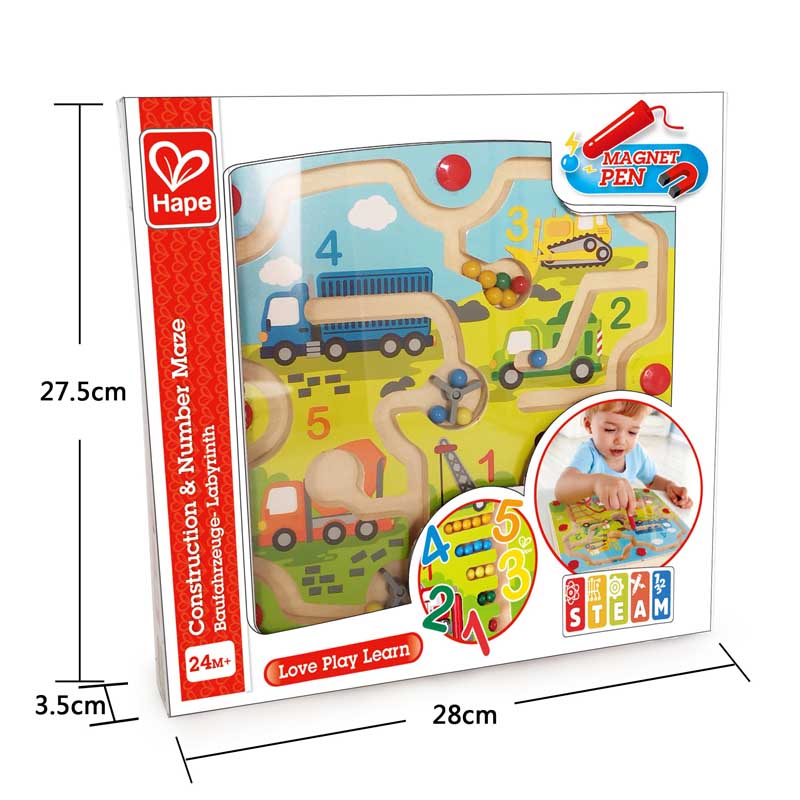 Hape Construction & Number Maze 建築工程車和數字迷宮