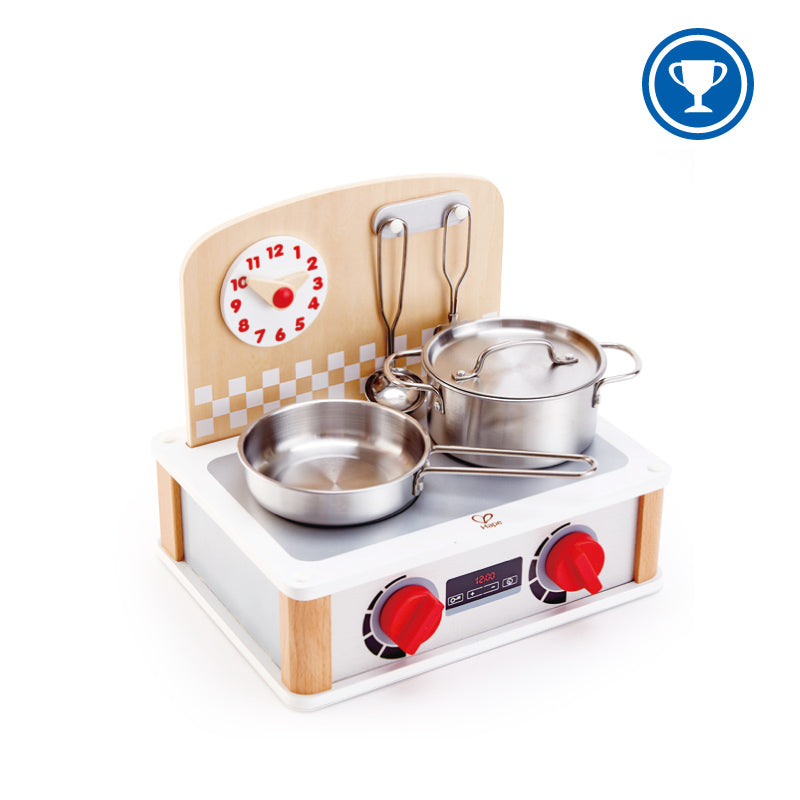 Hape 2-in-1 Kitchen & Grill Set 北歐風雙面迷你廚房