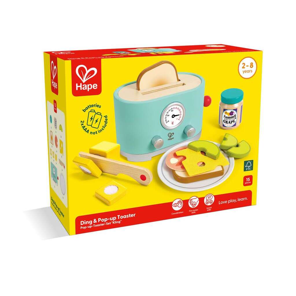 Hape Ding & Pop-up Toaster 叮噹和彈出式烤麵包機