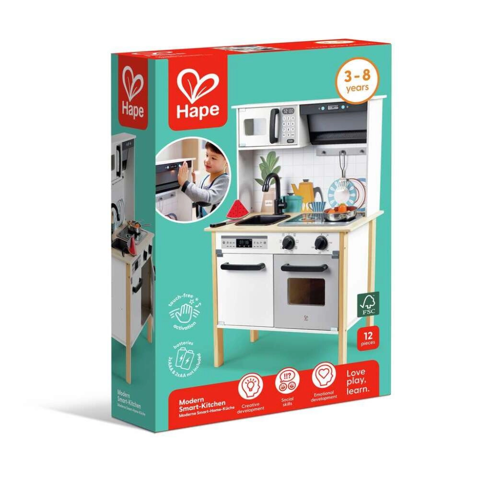 Hape Modern Smart Kitchen 語音燈光互動玩具廚房