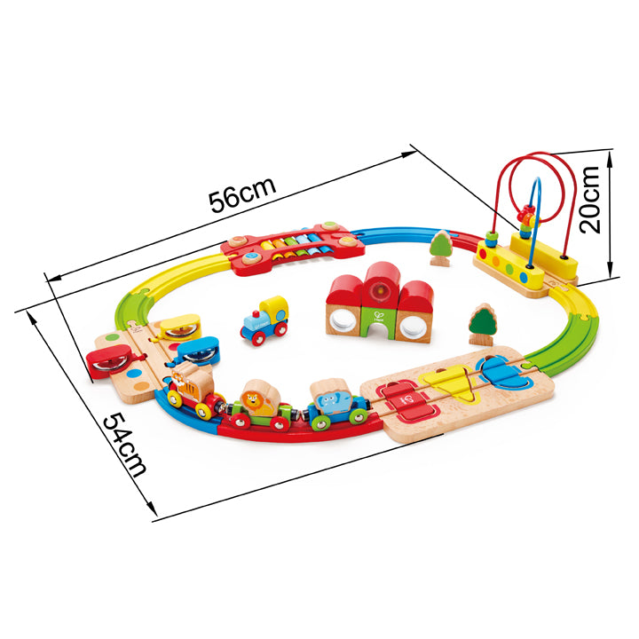 Hape Rainbow Puzzle Railway 火車軌道早旋律積木套