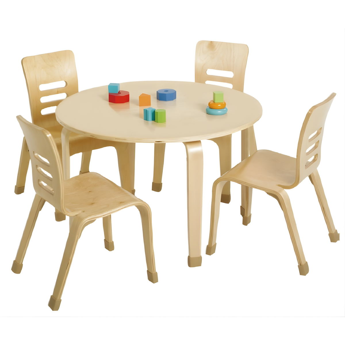 ECR4Kids Round Bentwood Play Table 圓形彎木腿學習桌