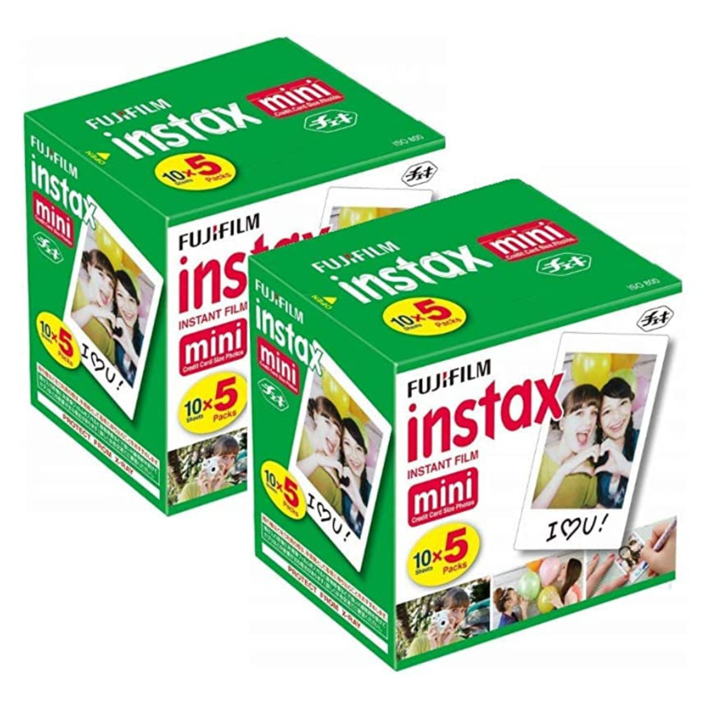 Fujifilm Instax Mini Instant Film, 10 Sheets of 5 Pack × 2 (100 Sheets) 即影即有相紙 – 雙包裝款式(5 × 雙包 = 共100張)