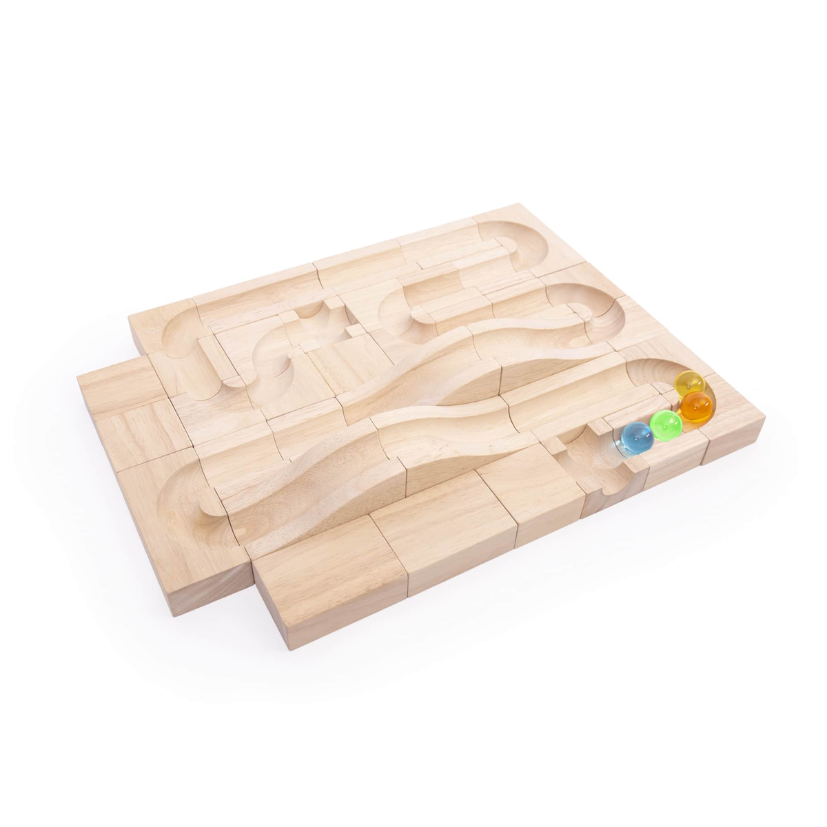 Guidecraft Unit Block Marble Run - 40 pc. set