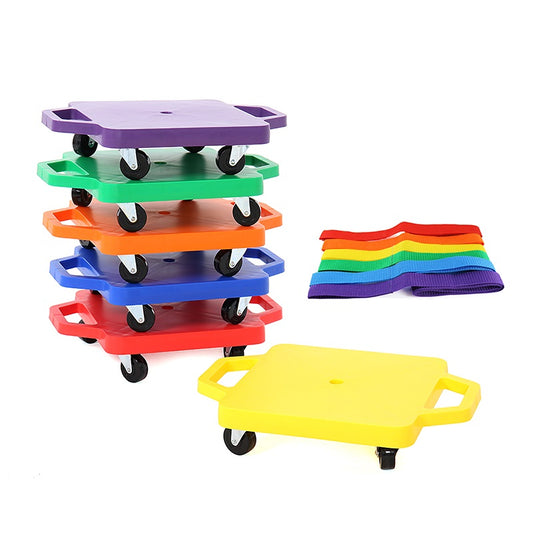 Sitting Scooter Board Assorted Color Set of 6架 連接式滑板車 套裝