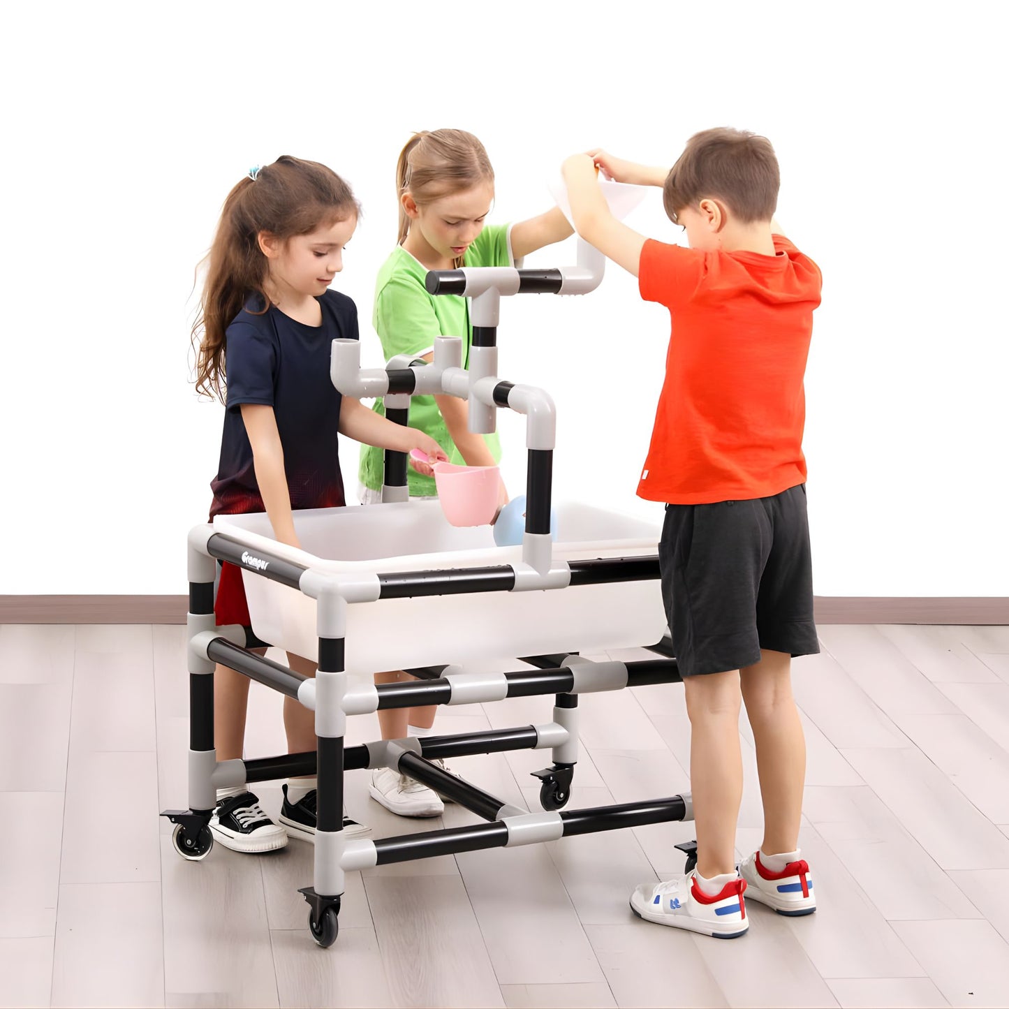 L78*W55*H110cm Mobile Pipe Builder Sand and Water Play Table 可移動水管組合沙水桌