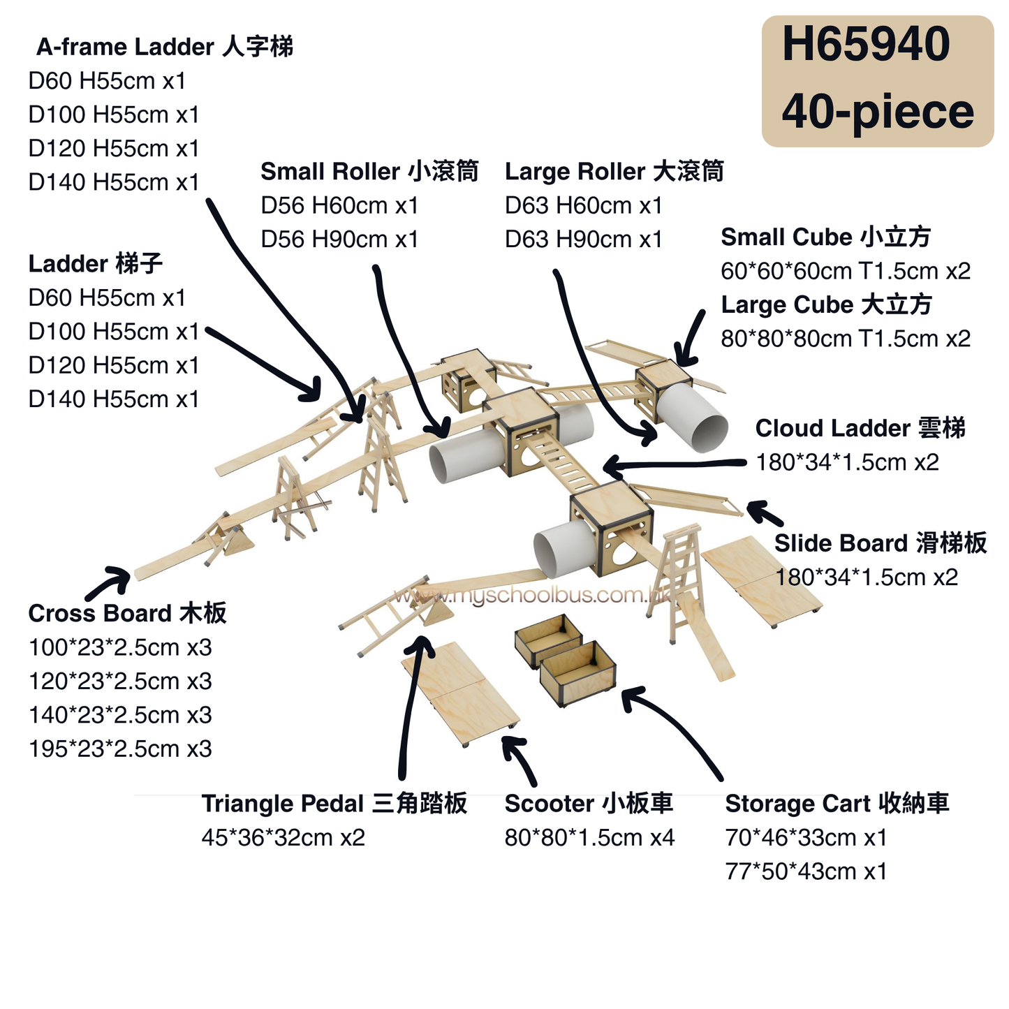 Premium Modular Outdoor Adventure Obstacle Course Set 戶外攀爬平衝訓練套裝