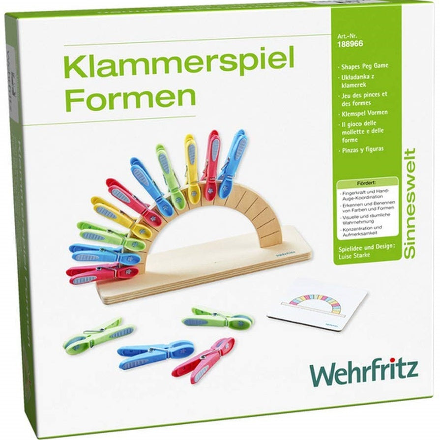 Haba Wehrfritz 188966 Jumbo Clip on Shape 大夾子夾形狀遊戲