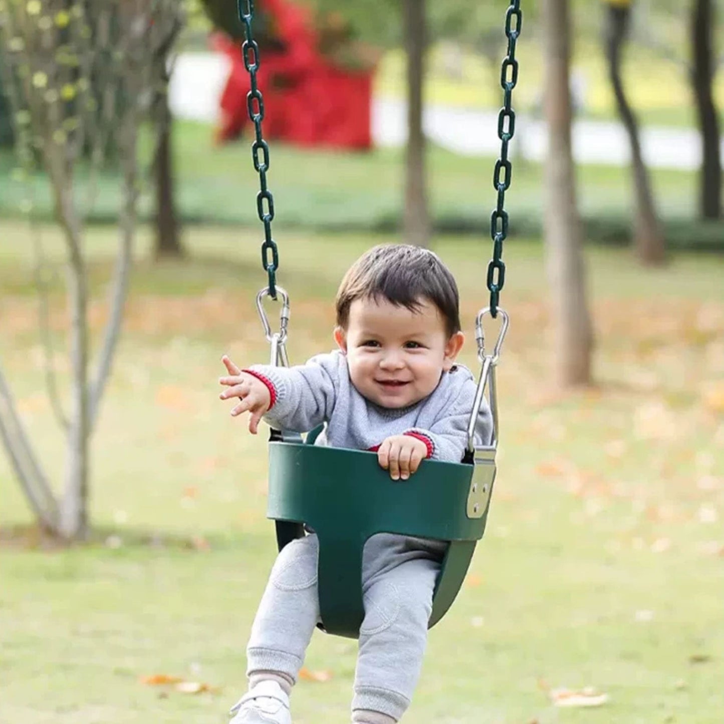 High-Back Full Bucket Toddler Swing CPC Safety Approval Max Weight 100KG 兒童全包圍高背防夾手吊籃鞦韆