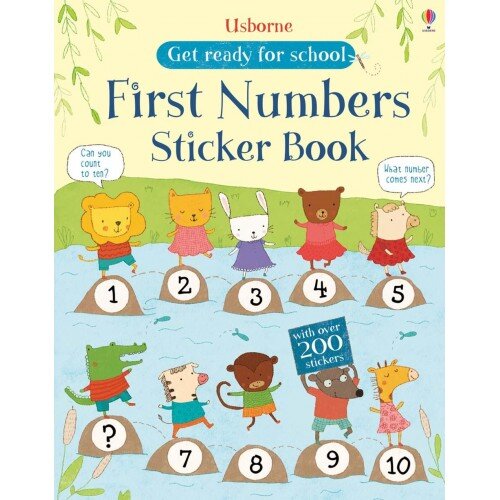 Usborne Get Ready for School First Numbers Sticker Book 數字 學前準備系列貼紙書