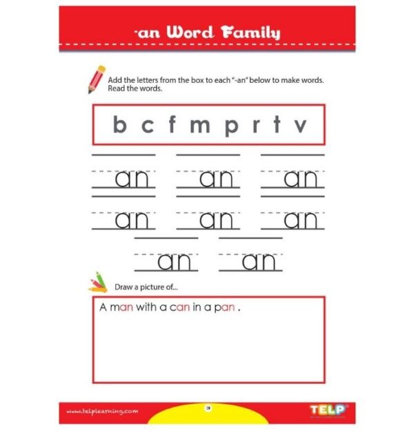 TELP Phonics CVC & Word Families 2 Books Set 幼兒拼音英語三字詞 2本裝