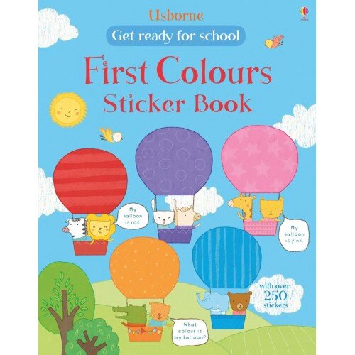 Usborne Get Ready for School First Colours Sticker Book 顏色 學前準備系列貼紙書