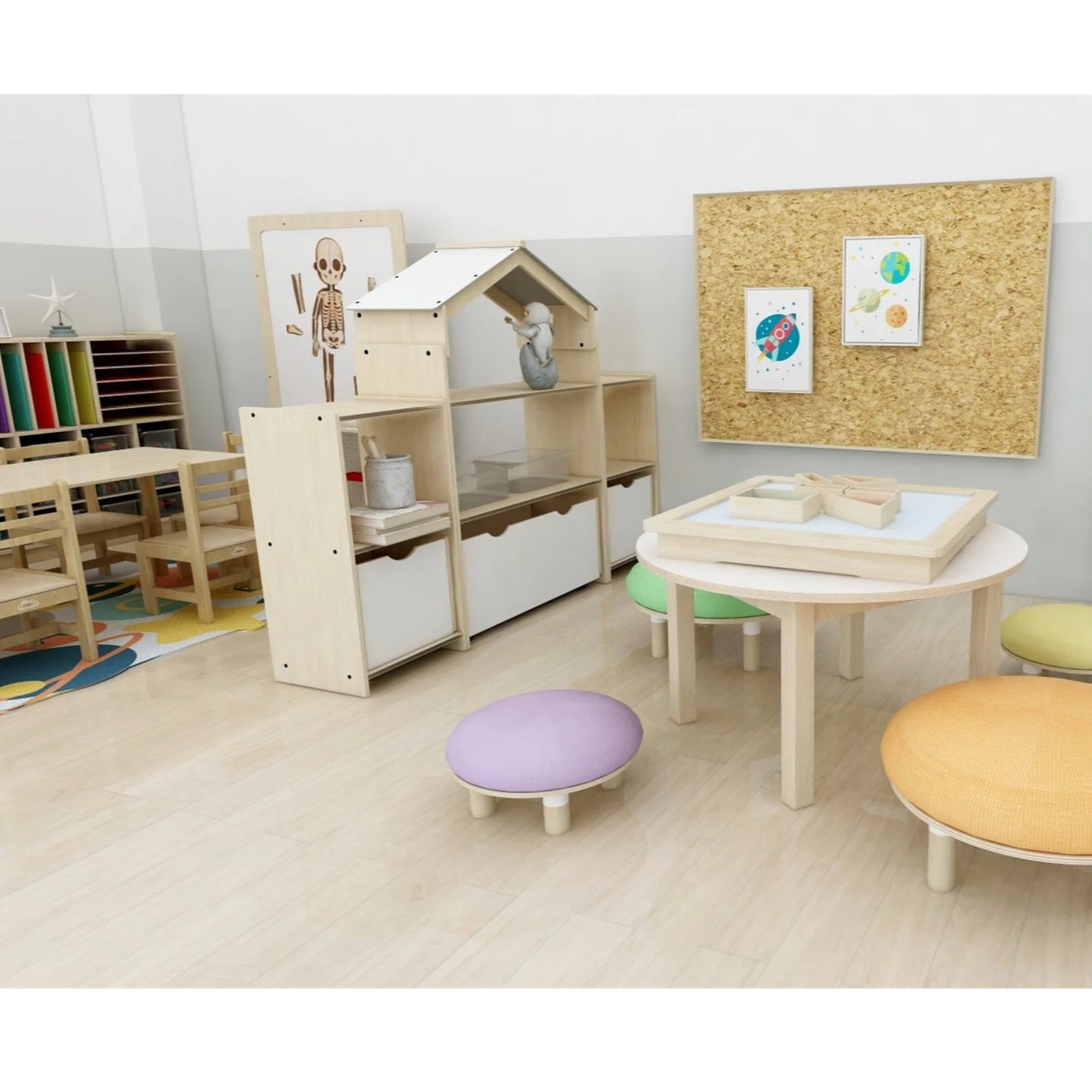 KJY Display Unit Side Combination - 1 Top 聯體組合邊櫃展示櫃:中央尖頂