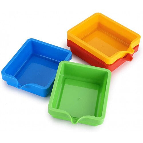 Paint Pouring Trays 4pc 顏料傾倒托盤 漏斗嘴分類盤 4個一套