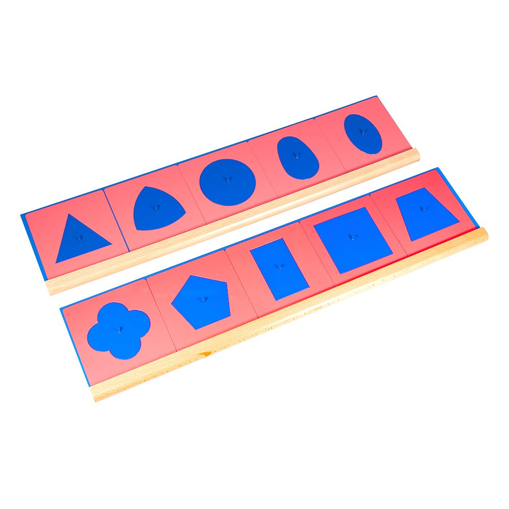 Kindermatic Montessori Metal Insets with 2 Stands ( Pink & Blue) 鐵製幾何鐵片含底座