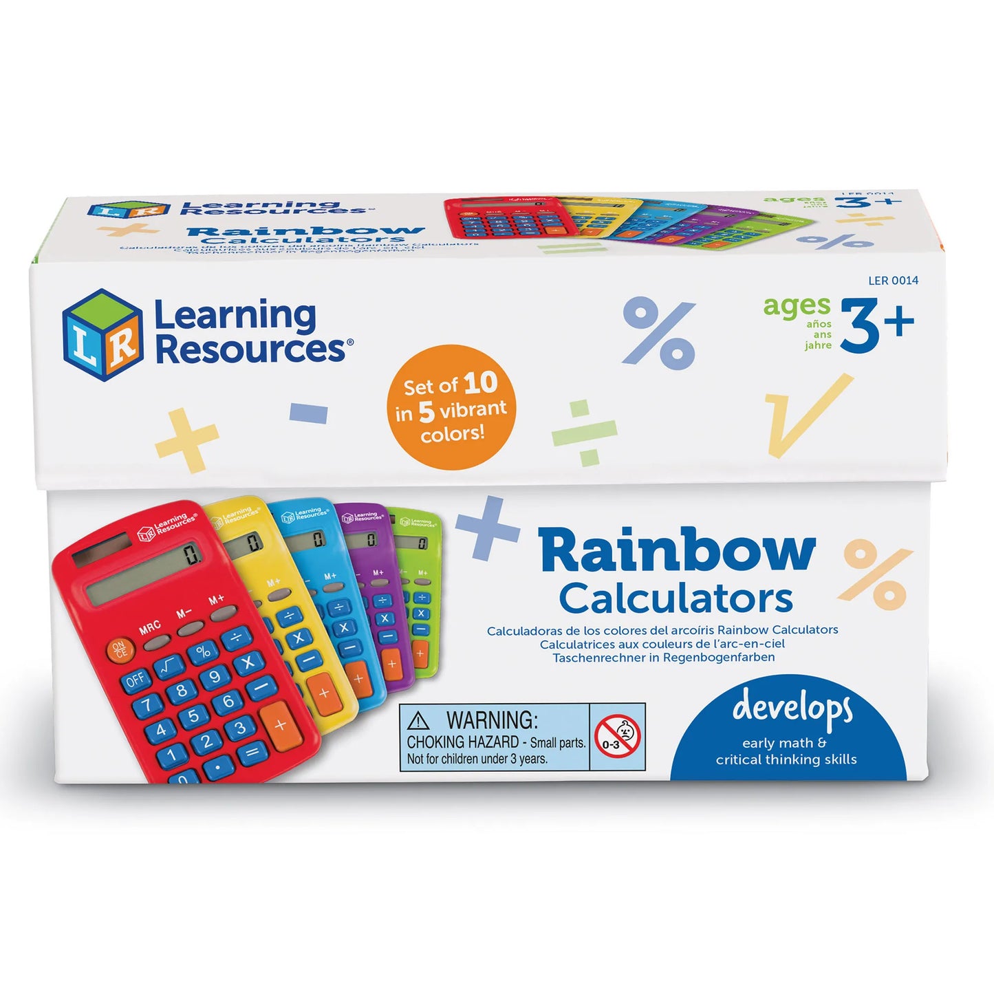 Learning Resources Rainbow Calculators Set of 10