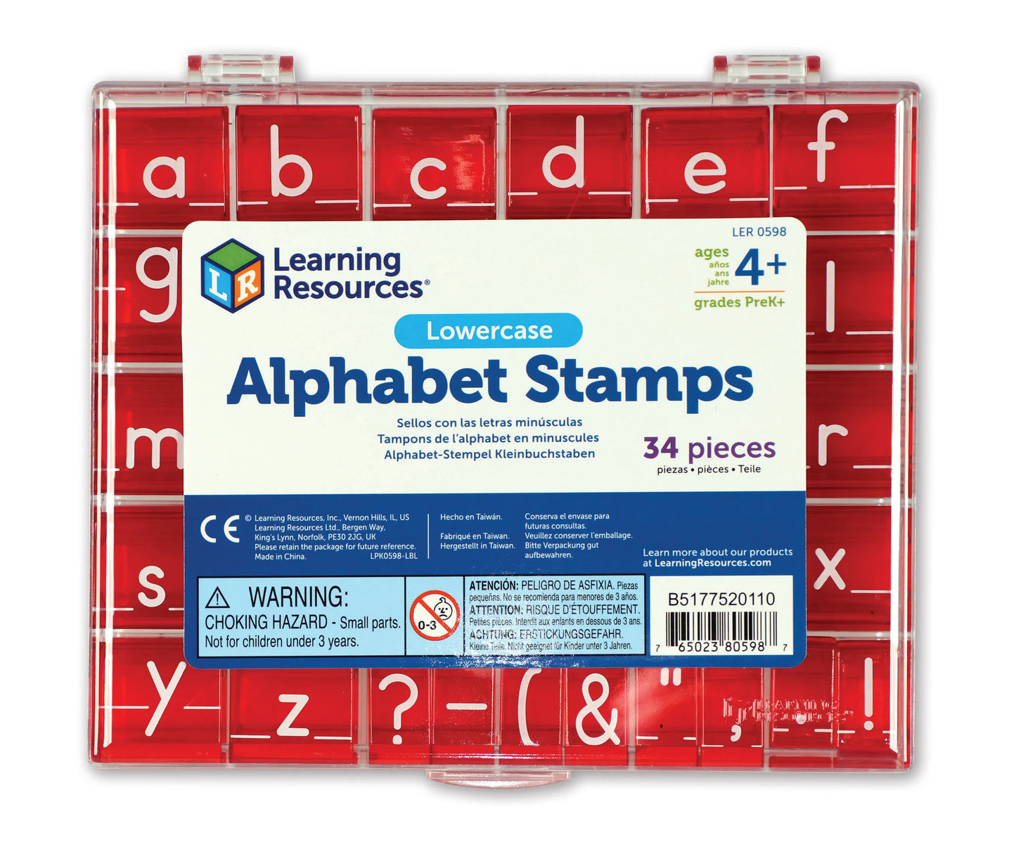 Learning Resources Lowercase Alphabet Stamps Set