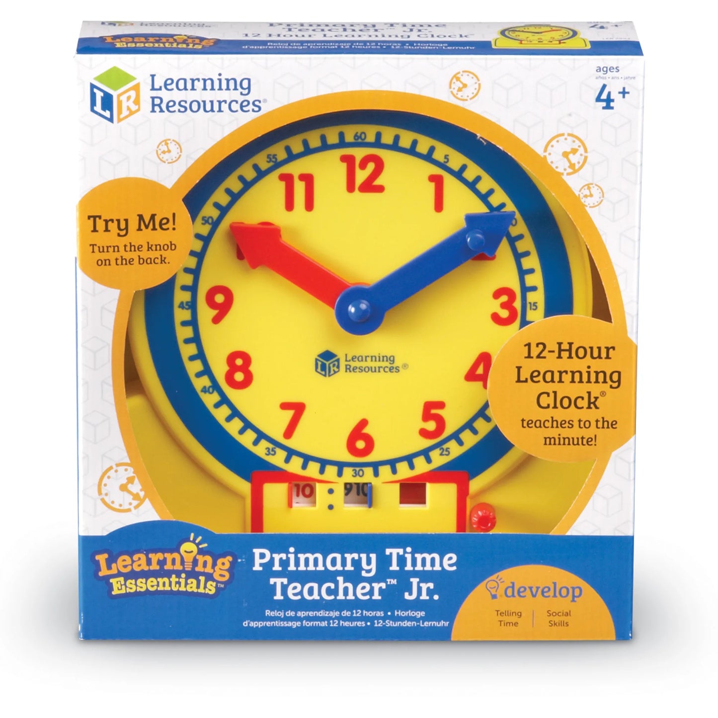 Learning Resources Primary Time Teacher 12-Hour Junior Learning Clock