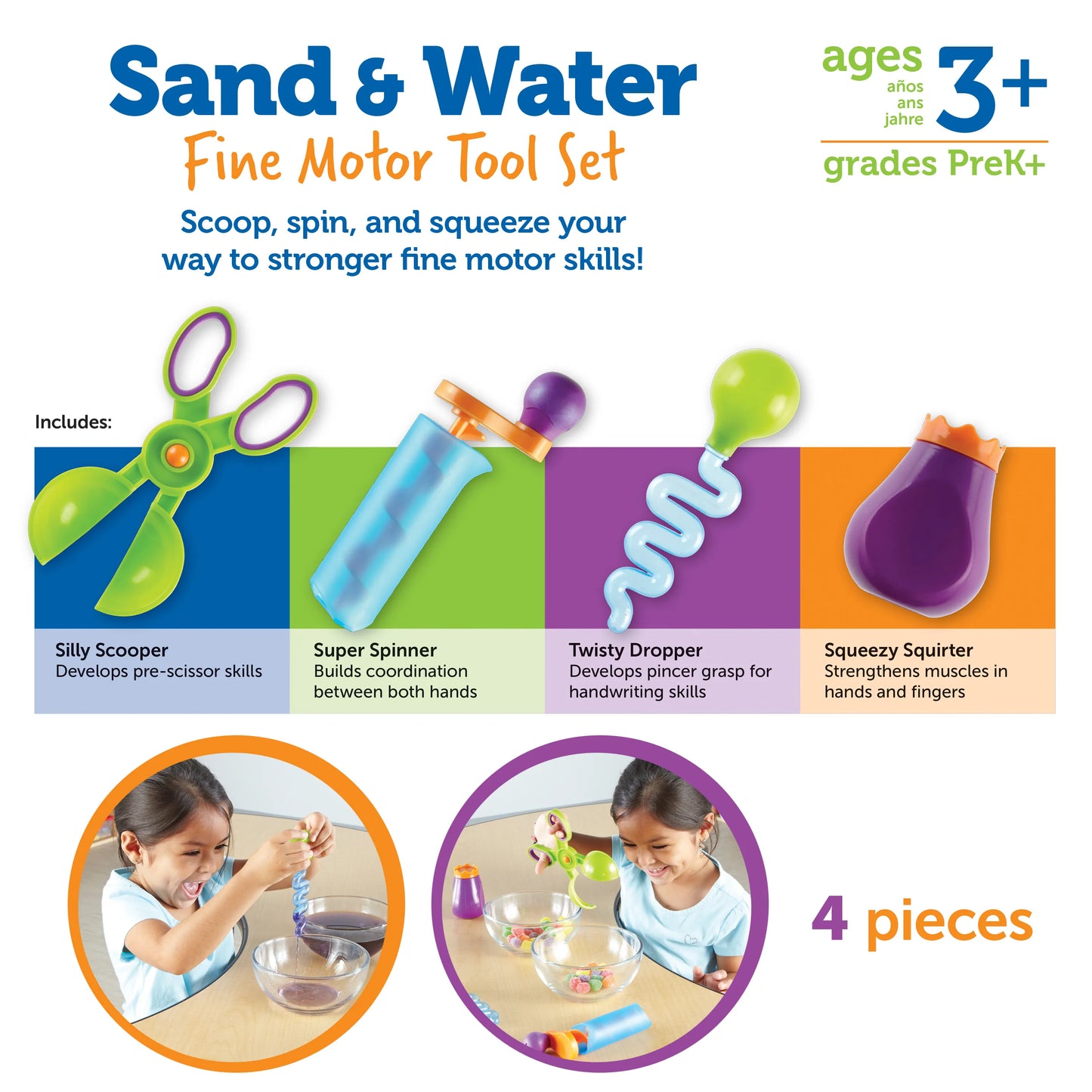 Learning Resources Sand & Water Fine Motor Tool Set