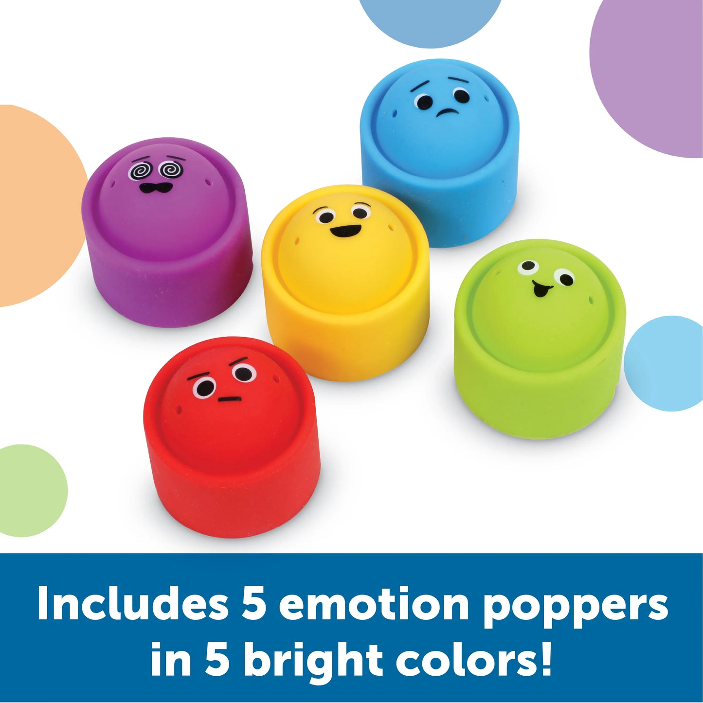 Learning Resources Rainbow Emotions Fidget Poppers 5 pieces