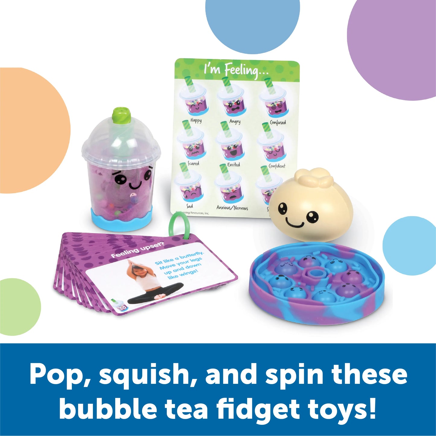 Learning Resources Bubble Tea Break! Sensory Fidget Activity Set Emotional & Calming Toys