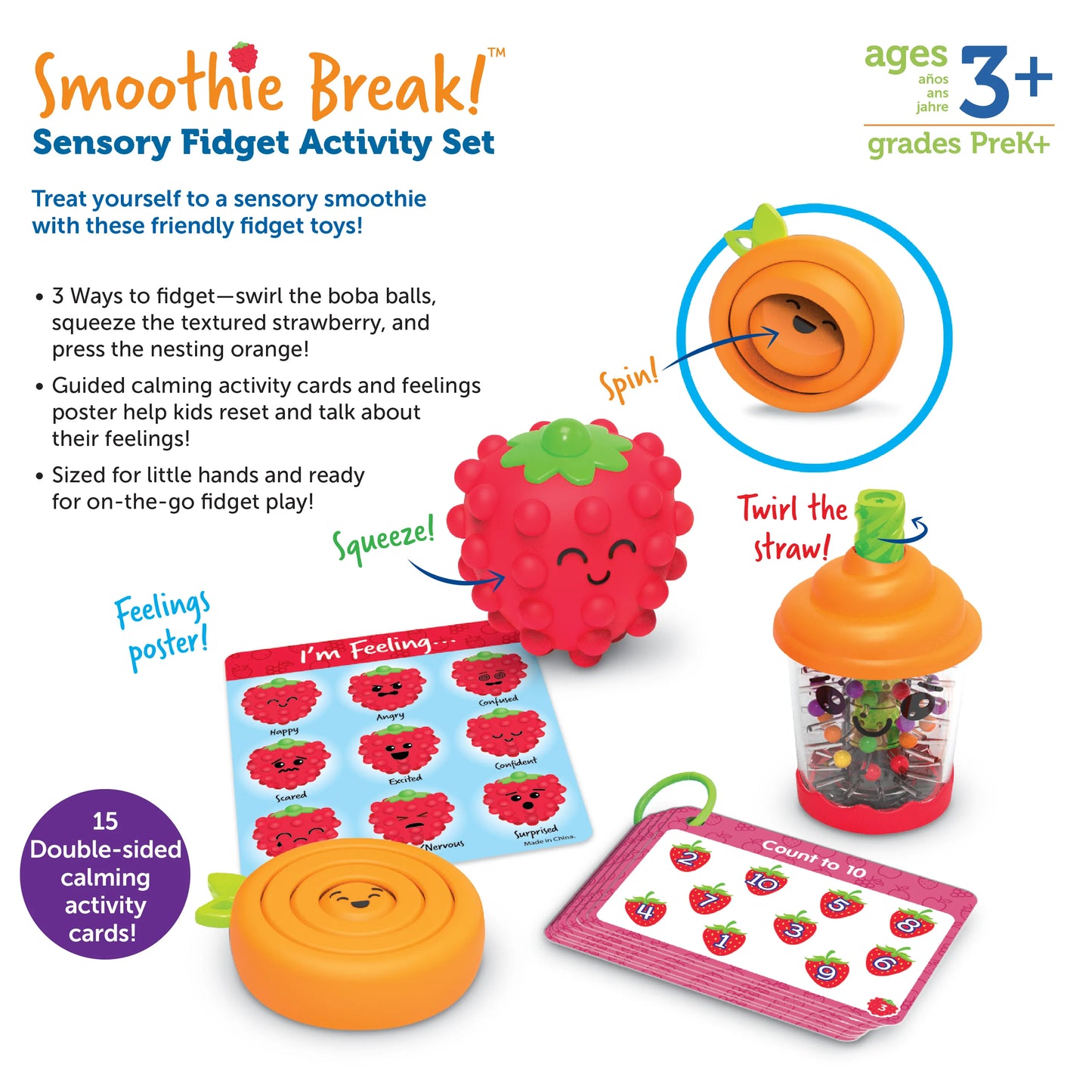 Learning Resources Smoothie Break! Sensory Fidget Activity Set Emotional & Calming Toys