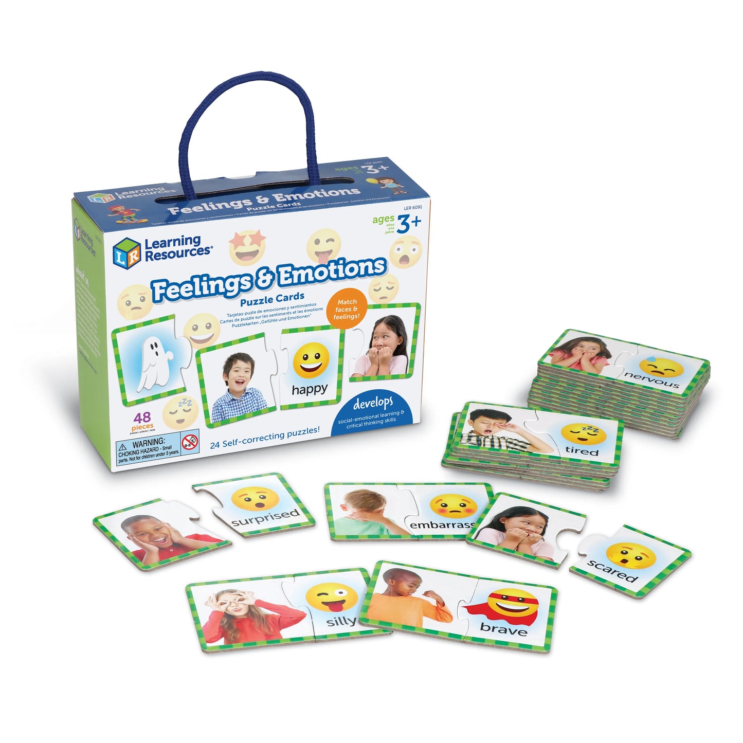 Learning Resources Feelings & Emotions Puzzle Cards