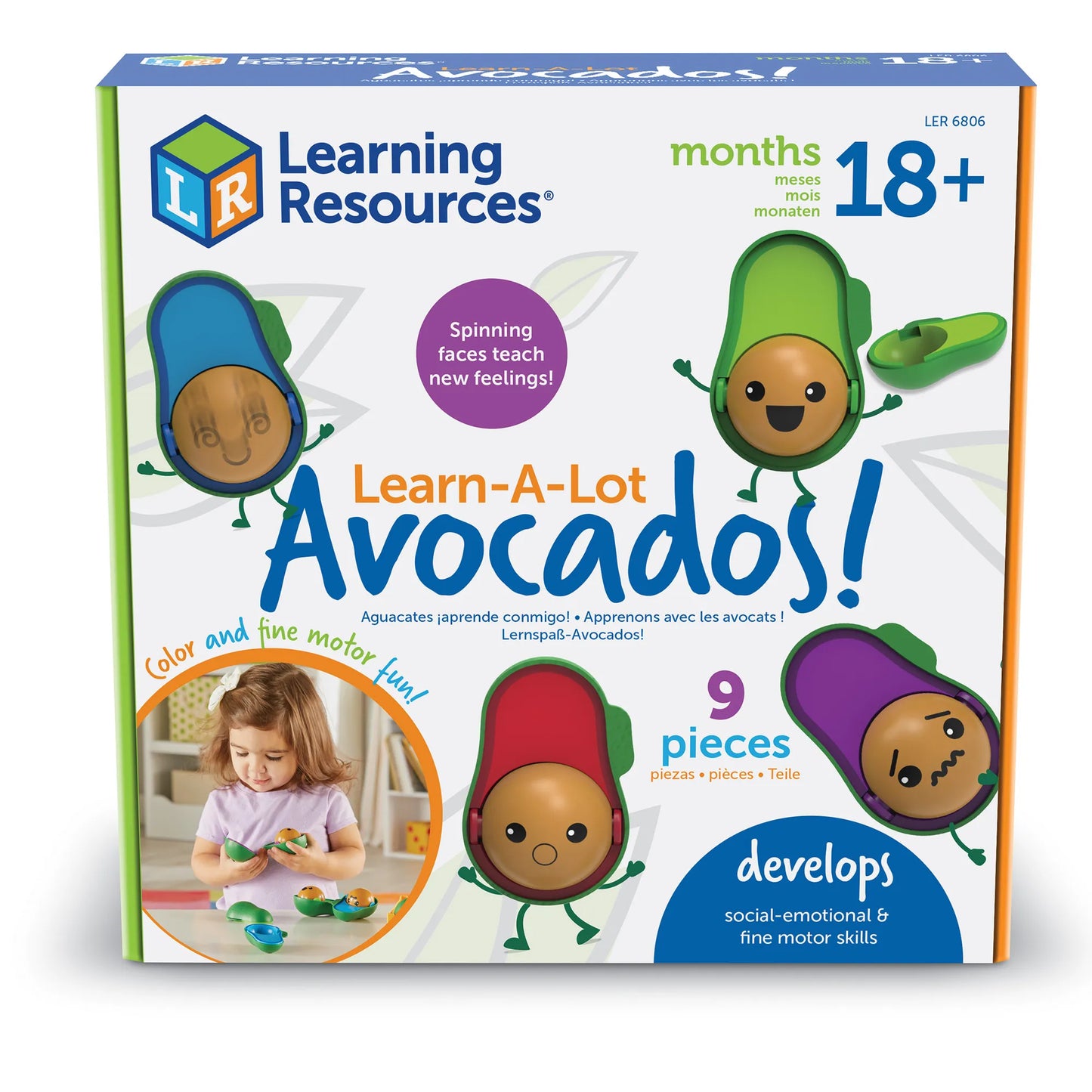 Learning Resources Learn-A-Lot Avocados Emotional & Fine Motor Toys