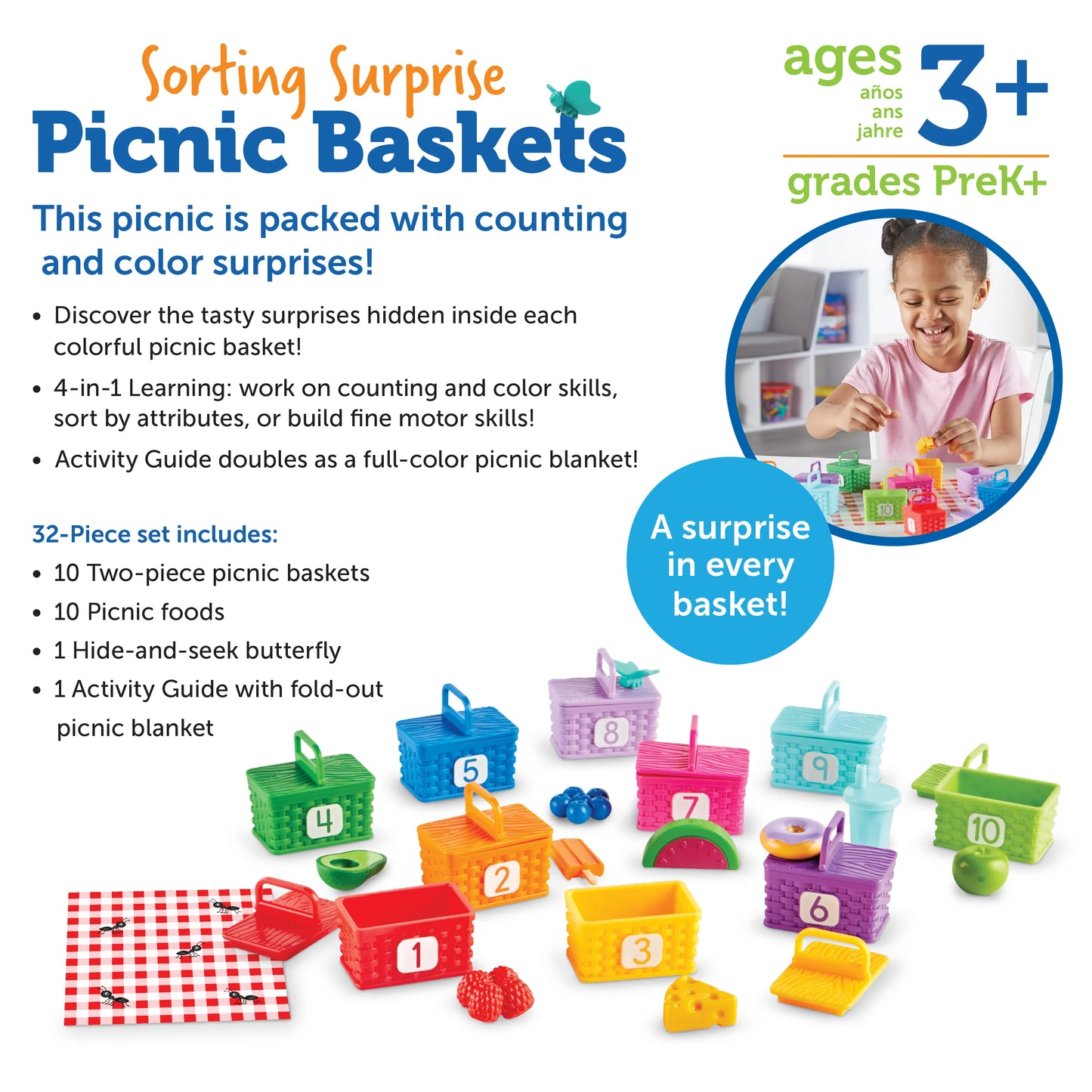 Learning Resources Sorting Surprise Picnic Baskets