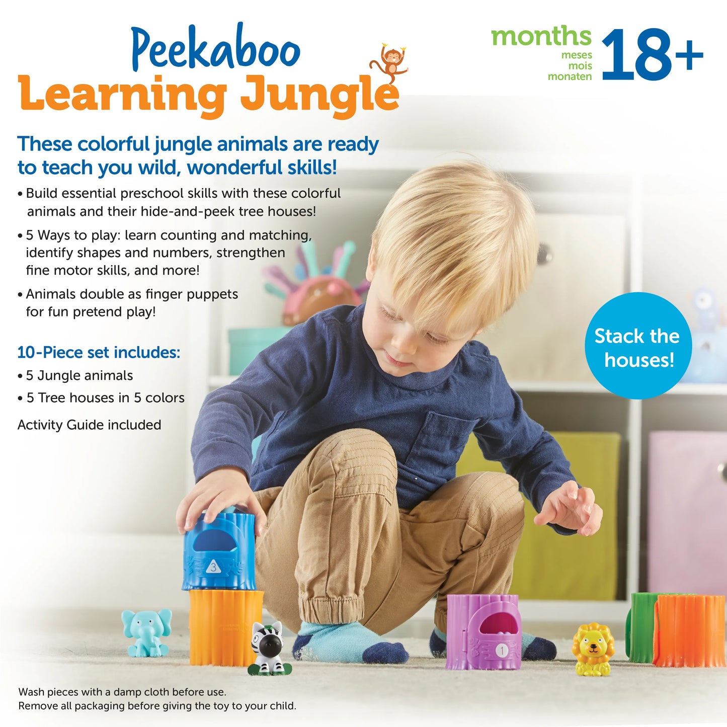 Learning Resources Peekaboo Learning Jungle fine Motor Color Matching Toys