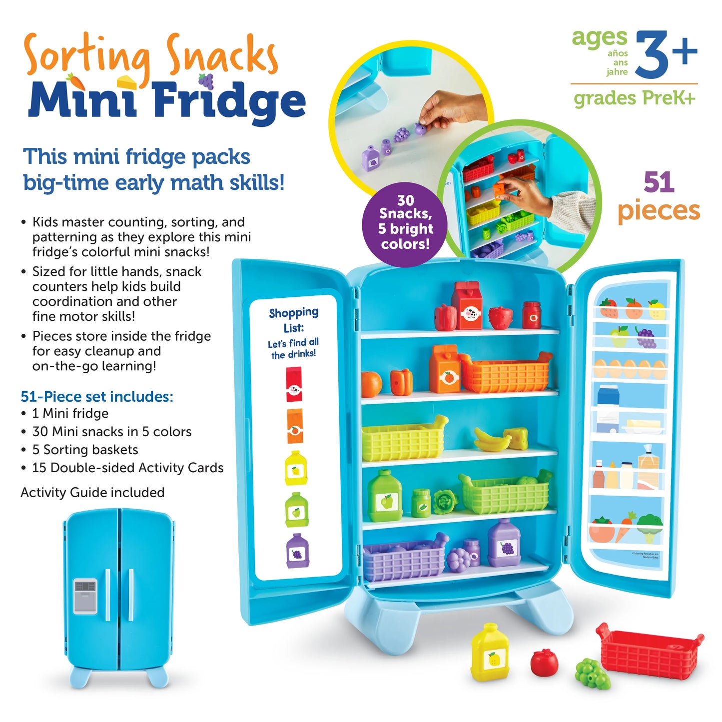 Learning Resources Sorting Snacks Mini Fridge