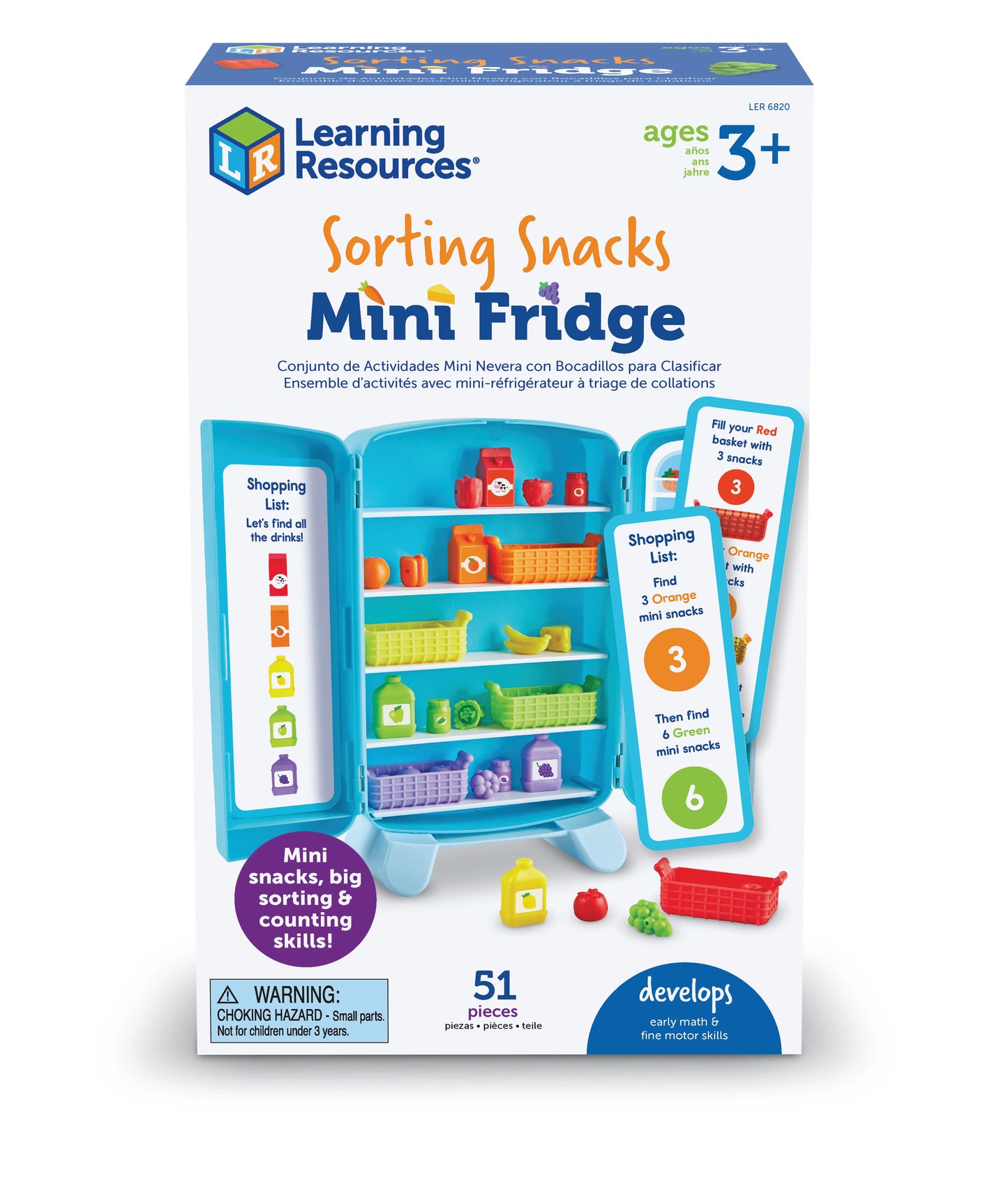 Learning Resources Sorting Snacks Mini Fridge