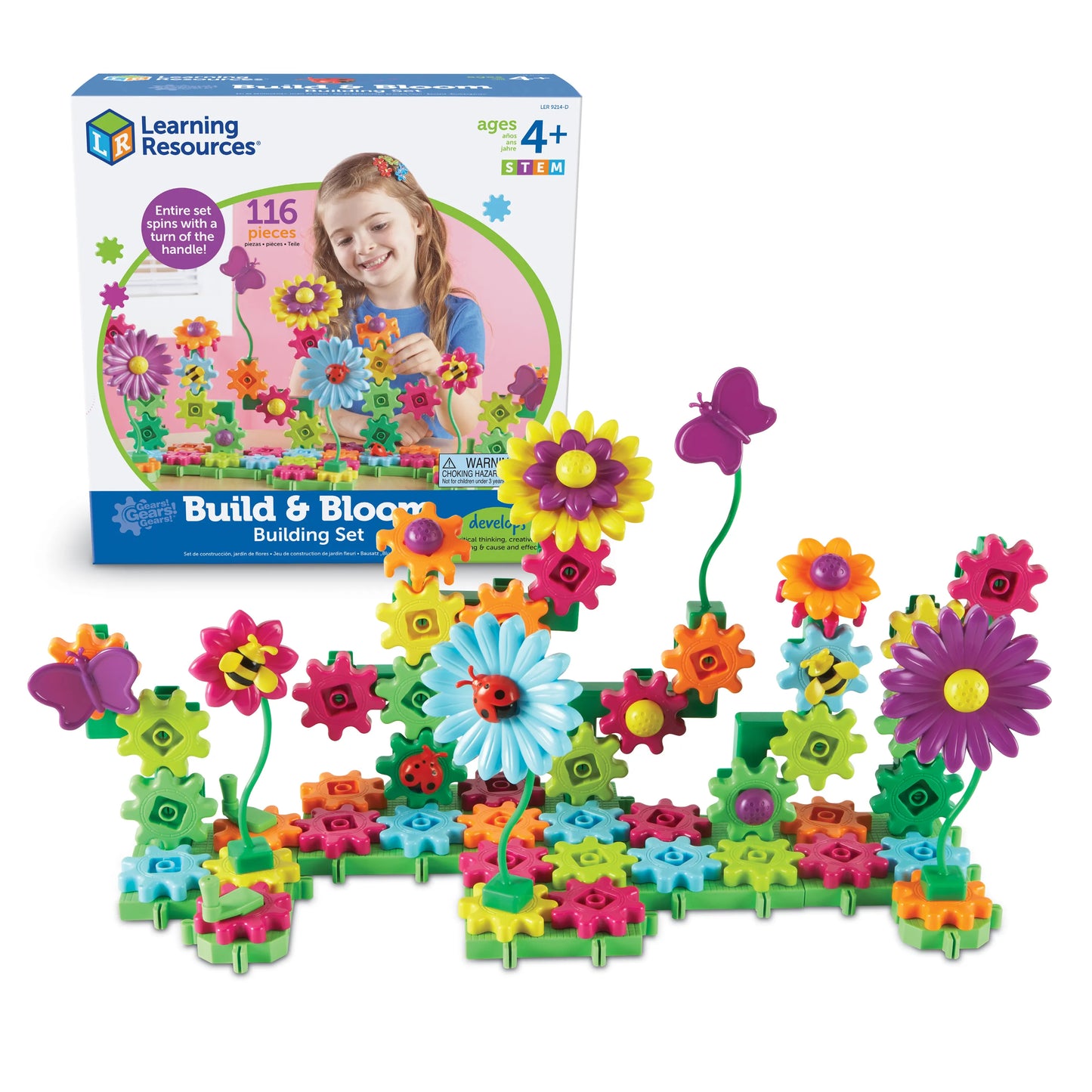 Learning Resources Gears! Gears! Gears! Build & Bloom Building Set