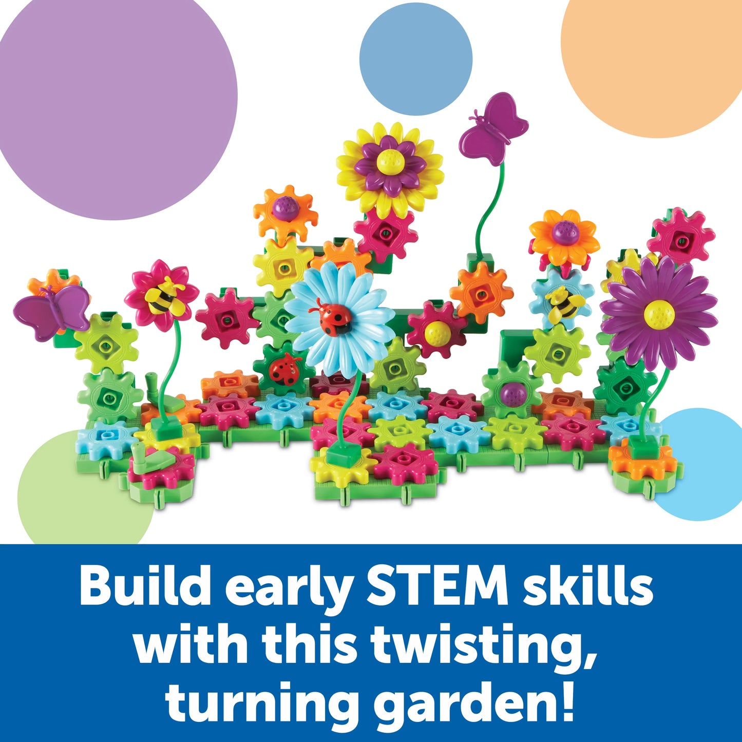 Learning Resources Gears! Gears! Gears! Build & Bloom Building Set