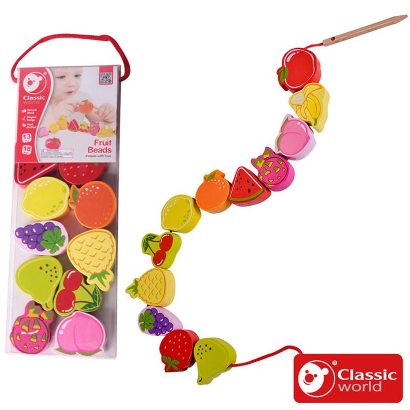 Classic World 5010 Fruit Beads 幼兒木製串珠-水果款
