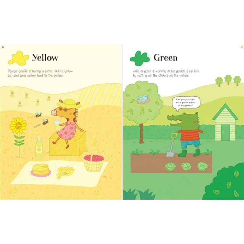 Usborne Get Ready for School First Colours Sticker Book 顏色 學前準備系列貼紙書