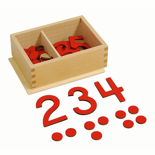 Kindermatic Montessori Cut-Out Numeral and Counters 蒙特梭利 數位與籌碼