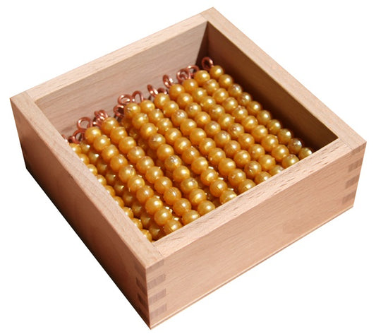 Kindermatic Montessori 45 Golden Bead Bars of 10 with Box 蒙特梭利 45條金色串珠棒含盒子
