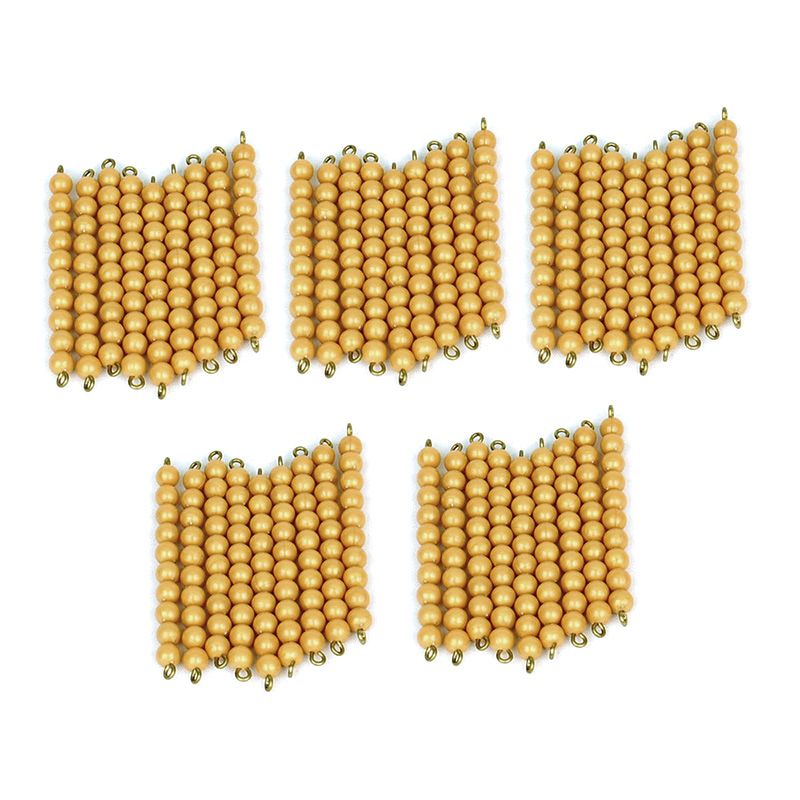 Kindermatic Montessori 45 Golden Bead Bars of 10 with Box 蒙特梭利 45條金色串珠棒含盒子