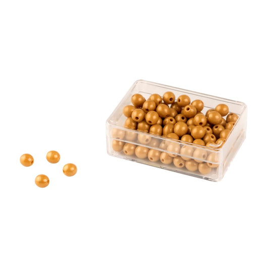 Kindermatic Montessori 100 Golden bead Units with Box 蒙特梭利 100粒金色珠子含盒