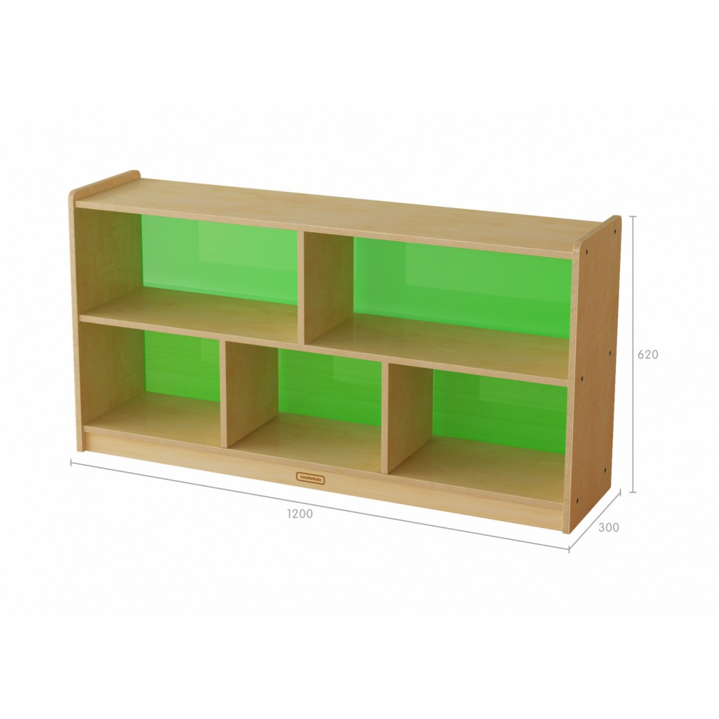 Masterkidz 620H x 1200L 5-Compartment Shelving Unit - Translucent Back 透視背板5格櫃