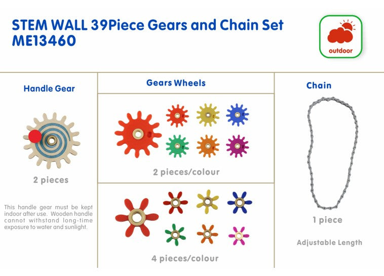 Masterkidz STEM WALL Gears and Chain Set 齒輪和鏈條套裝