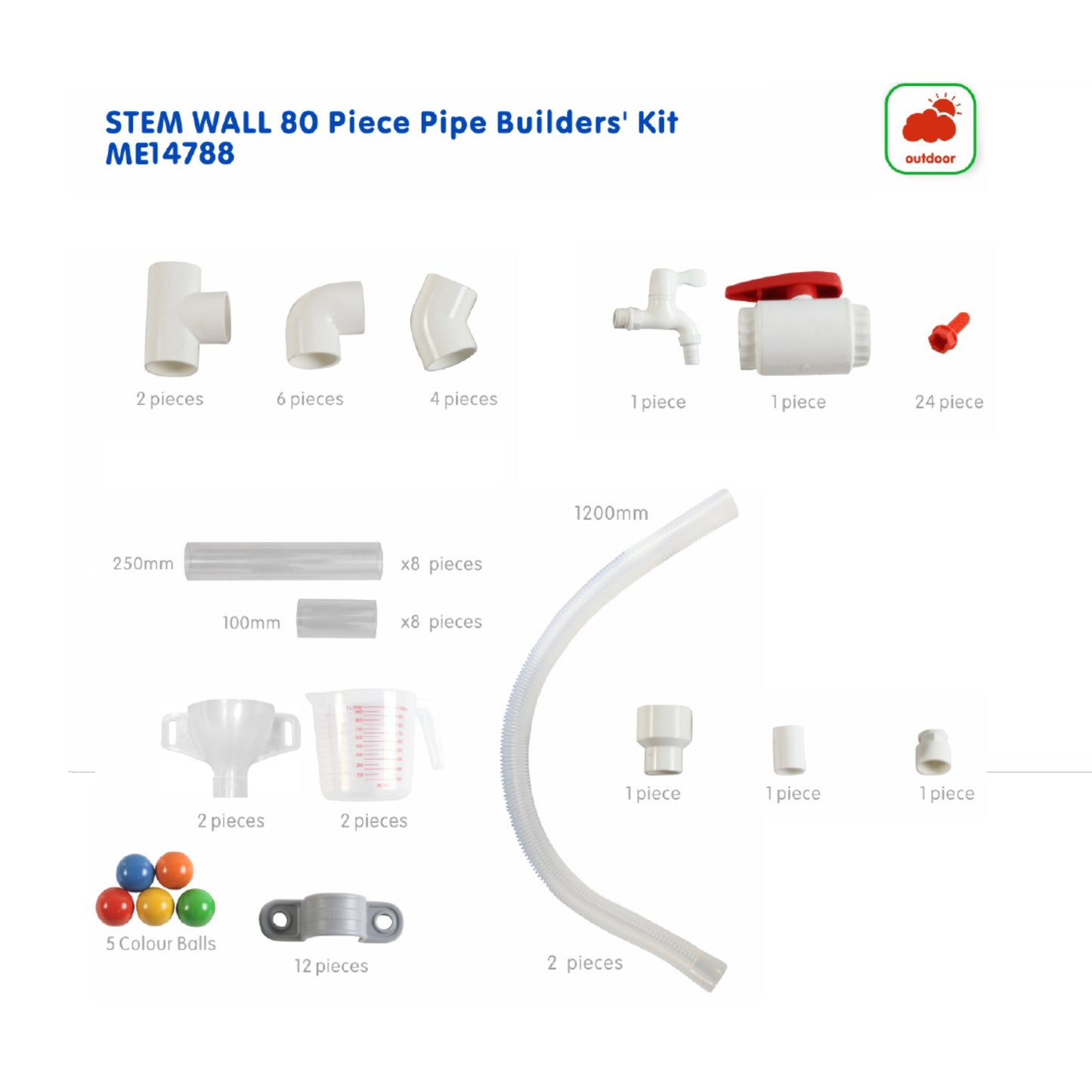 Masterkidz STEM WALL Pipe Builders' Kit STEM 活動牆 - 管道工匠