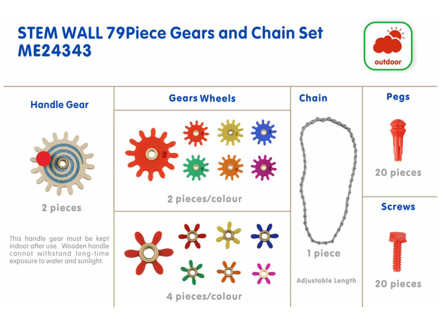Masterkidz STEM WALL Gears and Chain Set 齒輪和鏈條套裝