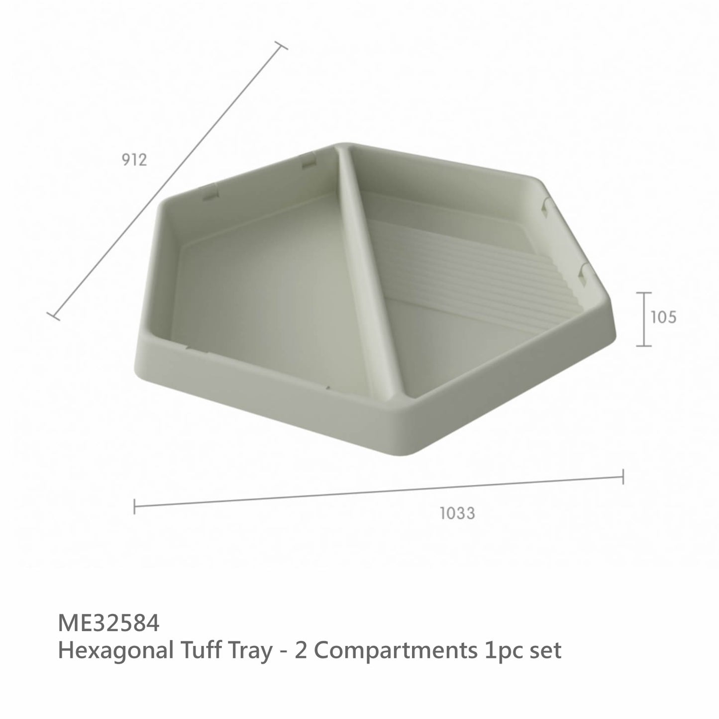 Masterkidz Hexagonal Tuff Tray Compartments 六角感官 分隔盤