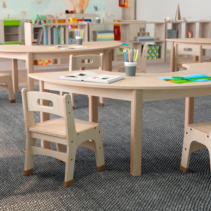 Masterkidz Inga Design Kids Horseshoe Activity Table 實木馬蹄形幼稚園桌子
