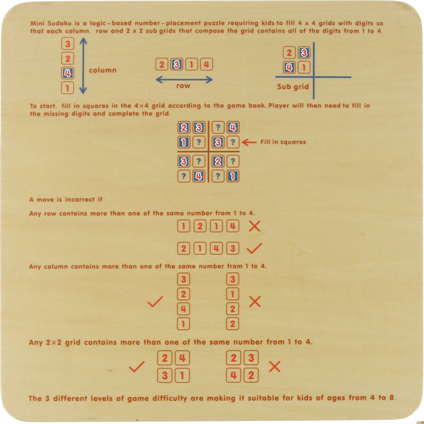 Masterkidz Junior Sudoku Game Board 幼兒數獨遊戲板