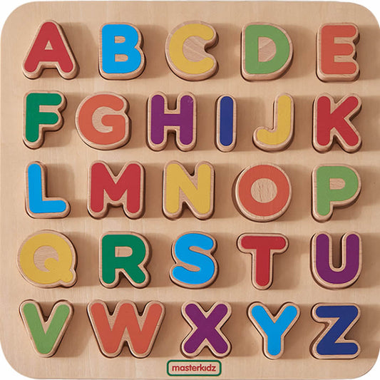 Masterkidz Uppercase Alphabet Puzzle Learning Board 天然櫸木大寫字母學習板