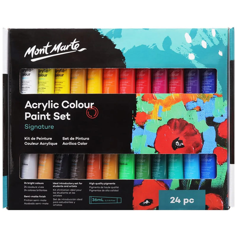 Mont Marte Acrylic Colour Paint Set Signature 塑膠彩畫室套裝
