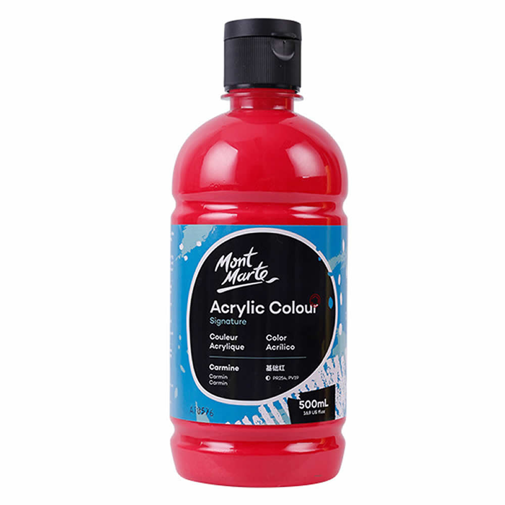Mont Marte Acrylic Colour Signature 500ml 塑膠彩(丙烯)顏料瓶裝 500ml